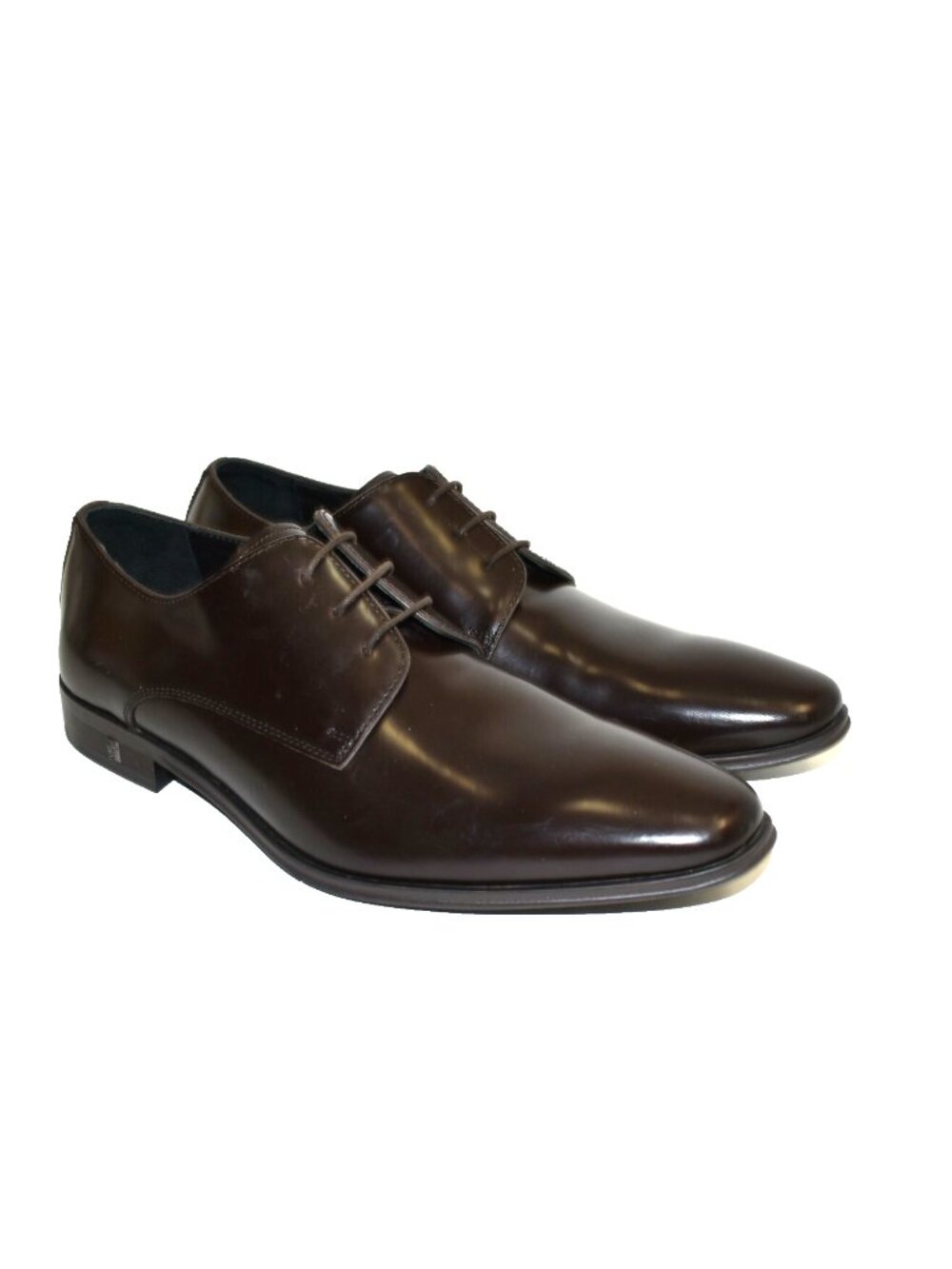 New Versace Collection Scarpe Leather Derby Shoe Dark Brown Size 11.5 DD25